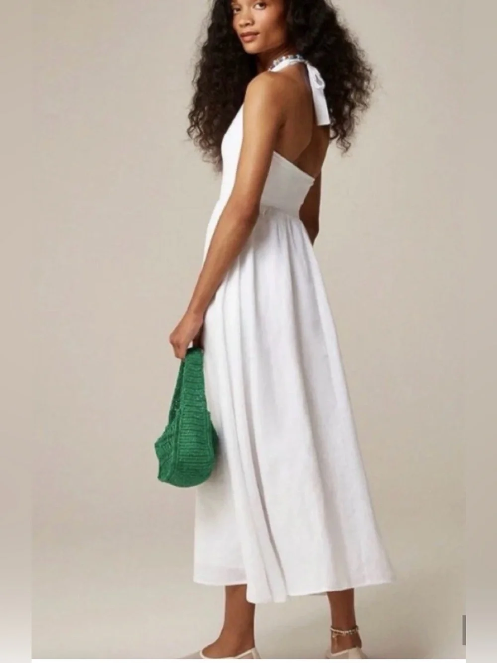 NWT J.Crew linen halter mixy dress - Picture 2 of 8